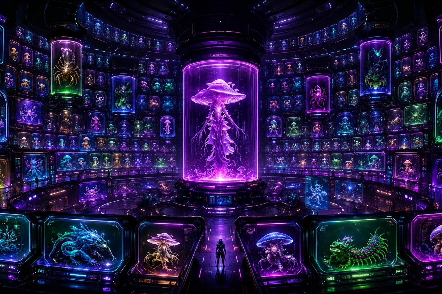 Fungal specimens and mushroom-inspired natural history displays