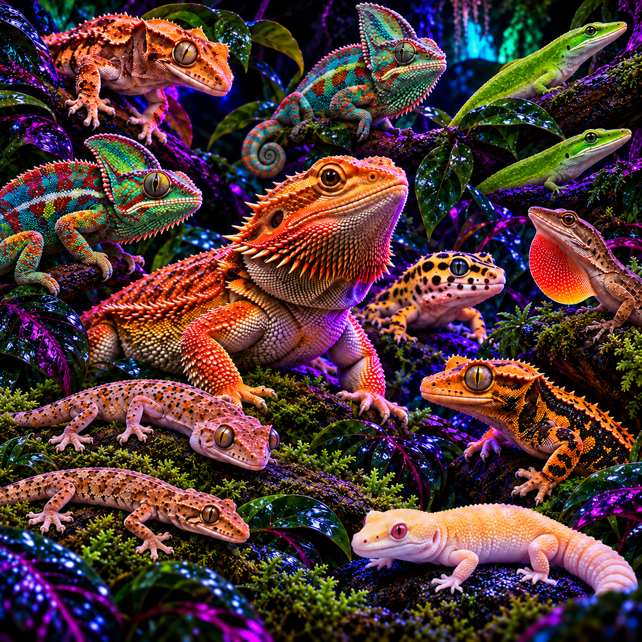 Crested Geckos (Correlophus ciliatus)