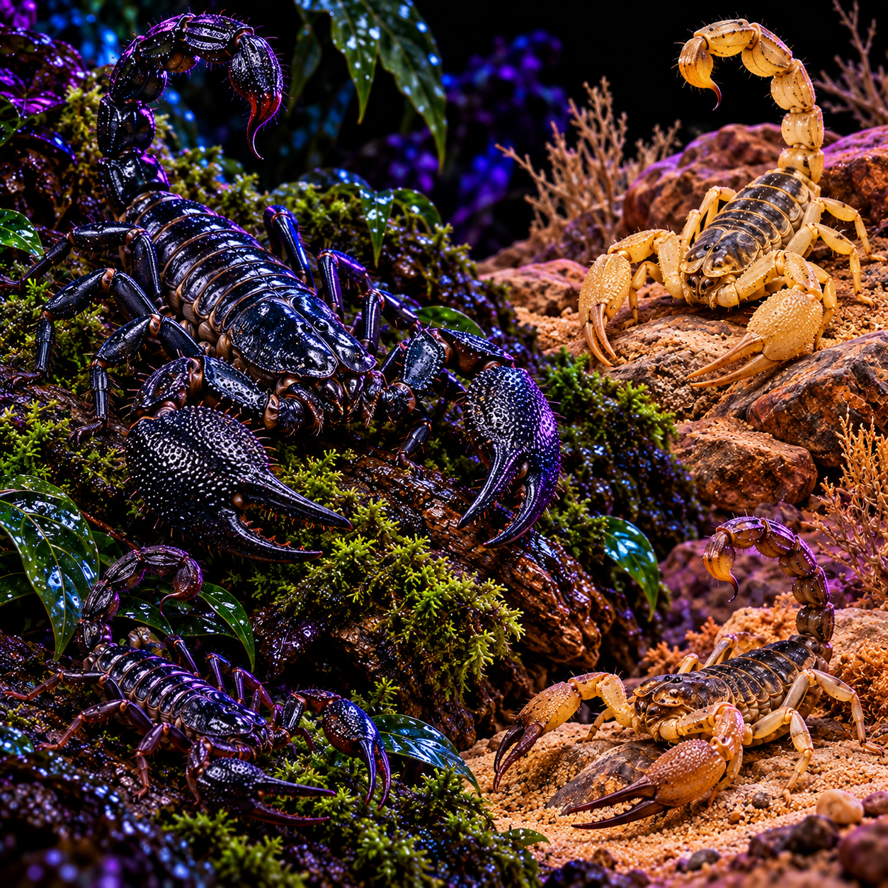 Asian Black Forest Scorpion (Heterometrus longimanus)