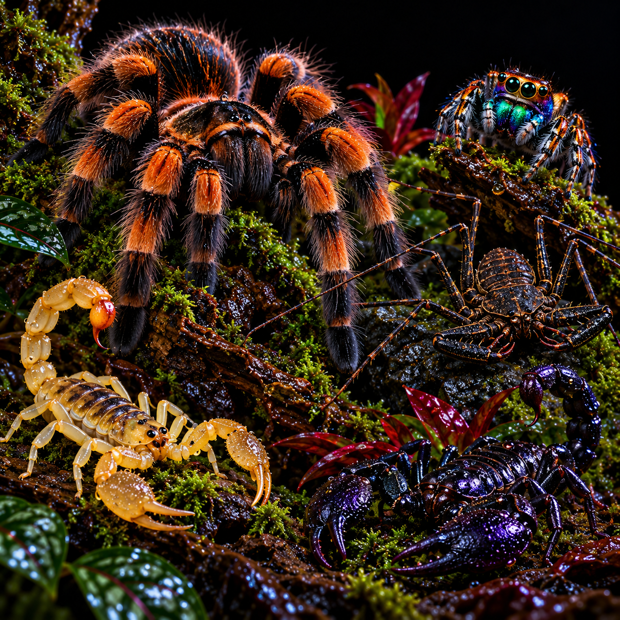 Asian Black Forest Scorpion (Heterometrus longimanus)