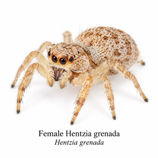 Hentzia grenada-Female Hentzia Jumping Spider (Hentzia sp.)