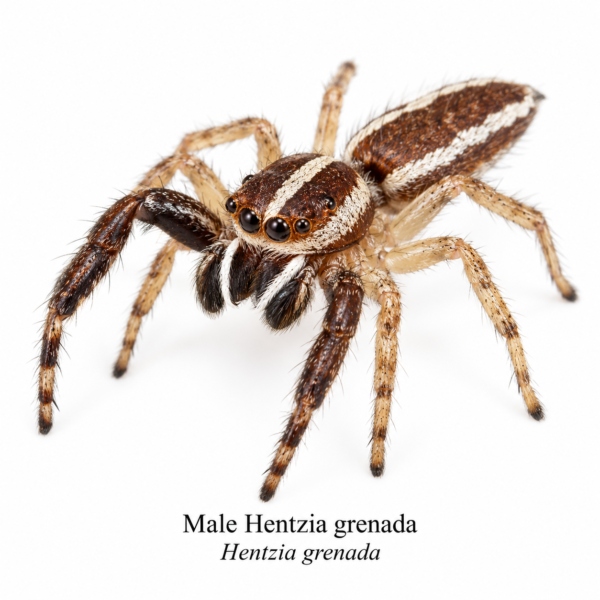 Hentzia grenada-MAle Hentzia Jumping Spider (Hentzia sp.)