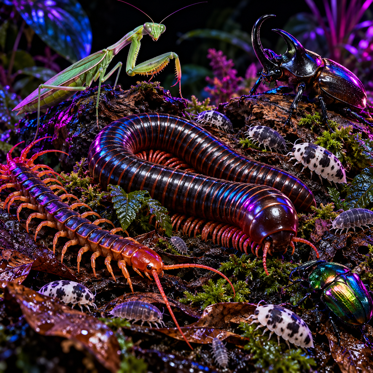 Bumblebee Millipedes (Anadenobolus monilicornis)