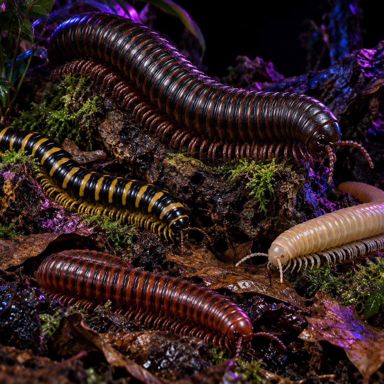 Bumblebee Millipedes (Anadenobolus monilicornis)