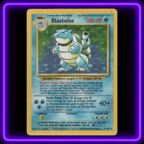 01-Blastoise-UV Blastoise - Original Vintage Pokémon TCG Card