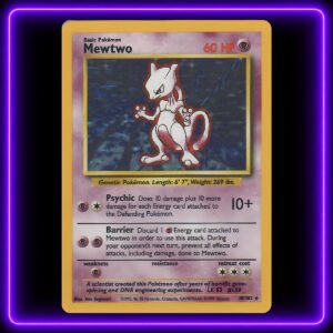 02-Mewtwo-Center-UV-ME-PKM-MEWTWO43 Mewtwo - Original Vintage Pokémon TCG Card