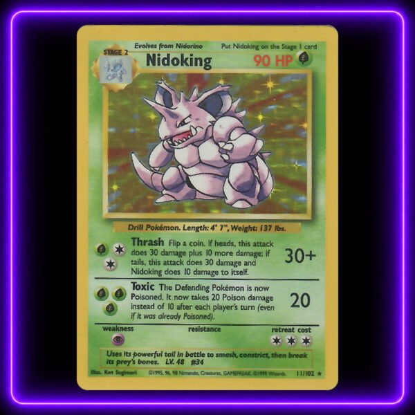 Nidoking - Original Vintage Pokémon TCG Card