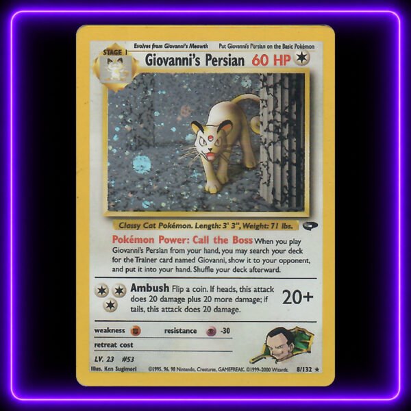 03-Giovannis-Persian-UV Giovanni's Persian - Original Vintage Pokémon TCG Card