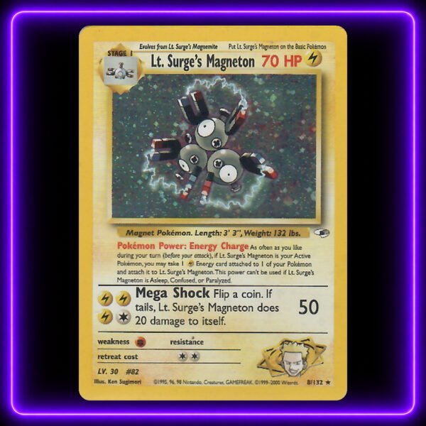 Lt. Surge's Magneton - Original Vintage Pokémon TCG Card