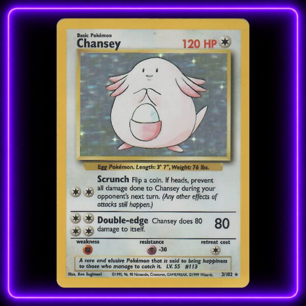 04-Chansey-UV Chansey - Original Vintage Pokémon TCG Card