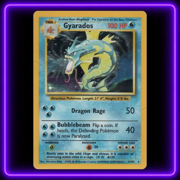 04-Gyarados-Left-UV-ME-PKM-GYARA032 Gyarados - Original Vintage Pokémon TCG Card