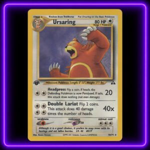 05-Ursaring-UV Ursaring, Neo Discovery 1st Edition - Original Vintage Pokémon TCG Card