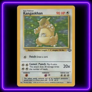 06-Kangaskhan-UV Kangaskhan (English Jungle Holo) - Original Vintage Pokémon TCG Card