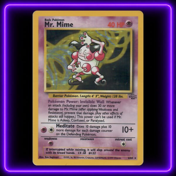 Mr. Mime (English Jungle Holo) - Original Vintage Pokémon TCG Card
