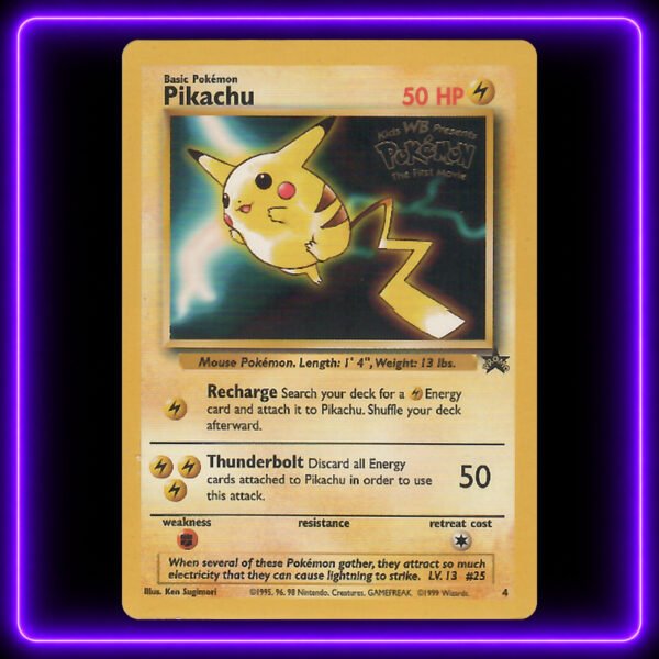 07-Pikachu-Movie-Promo-UV Pikachu (Movie Promo) - Original Vintage Pokémon TCG Card