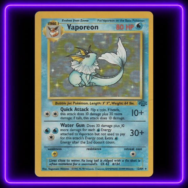Vaporeon - Original Vintage Pokémon TCG Card