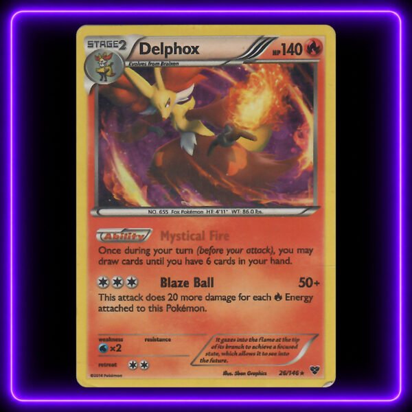 08-Delphox-UV Delphox - Original Vintage Pokémon TCG Card