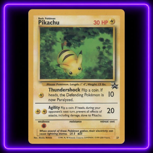 08-Pikachu-Promo-27-UV Pikachu (Promo Card) - Original Vintage Pokémon TCG Card