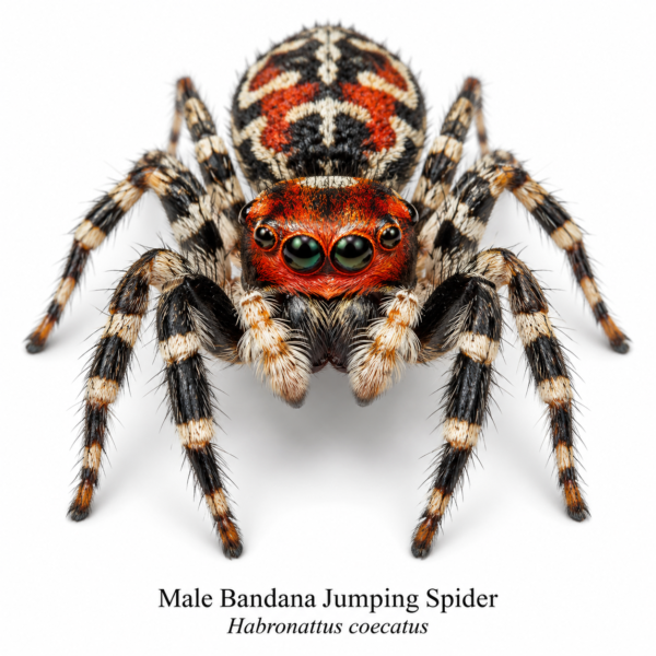 Male_Bandana_Jumping_Spider_Habronattus_coecatus Paradise Jumping Spider (Habronattus sp.)